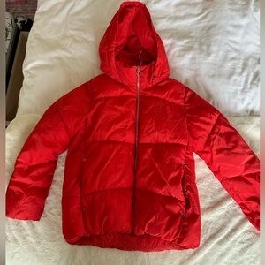 Zara red puffer jacket ❣️